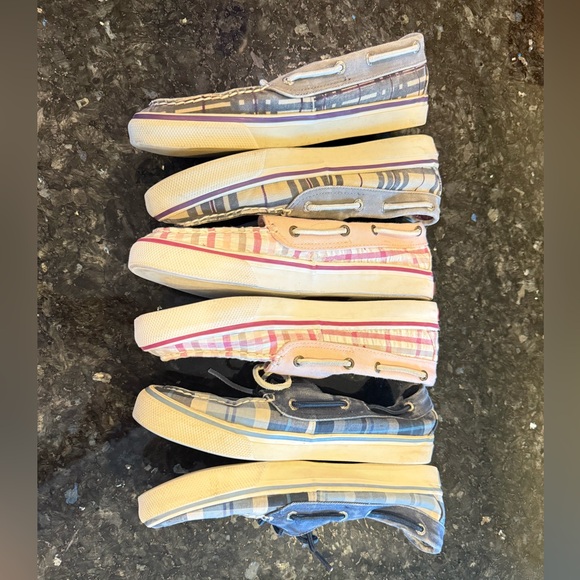 3 Pairs of Sperry Plaid Canvas Boat Shoes Lot Size 7 - Picture 12 of 12